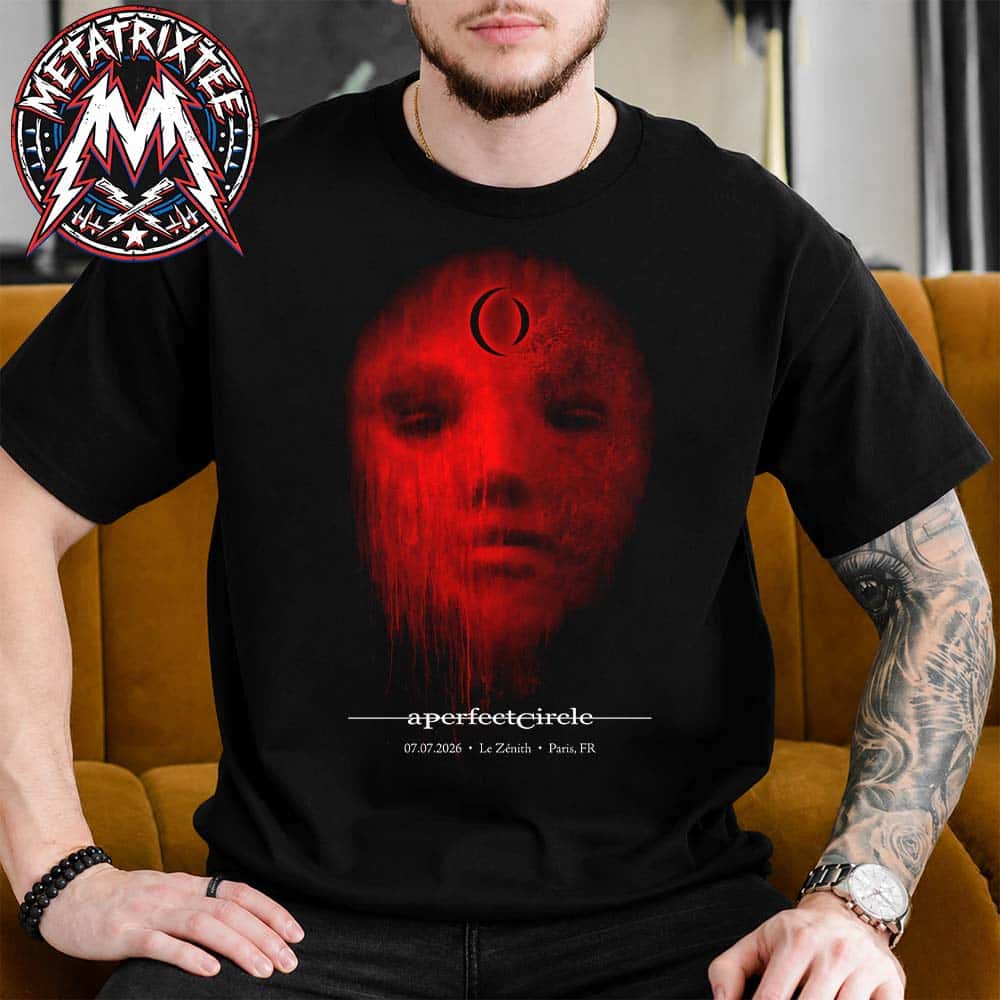 A Perfect Circle Paris France Tonight Poster For July 7 2026 At Le Zenith Art By Hannah Vandermolen Unisex T-Shirt A Perfect Circle Paris France Tonight Poster For July 7 2026 At Le Zenith Art By Hannah Vandermolen Unisex T-Shirt