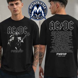 ACDC Angus And Brian Tee For PWR UP North America Tour Cities List 2026 Black T-Shirt