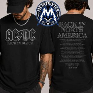 ACDC Back in Black Tee PWR UP North America 2026 Tour Short T-Shirt