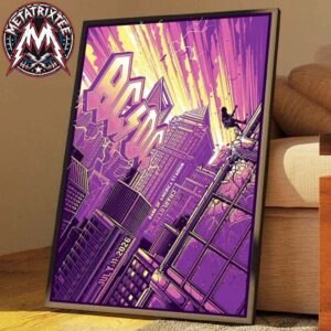 ACDC Charlotte PWR UP Tour 2026 Poster For Bank of America Stadium In North Carolina On July 11 North American 2026 Poster Canvas