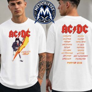 ACDC Problem Child Merch Tee PWR UP North Ameria Tour 2026 Cities List Toddler T-Shirt