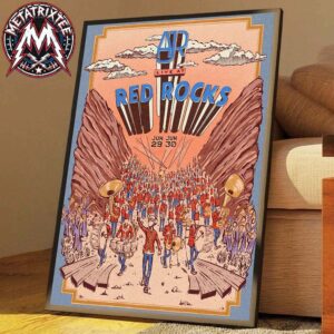 AJR Red Rocks Amphitheatre 2026 Two Nights Poster For Morrison Colorado On June 29 And June 30 2026 Poster Canvas