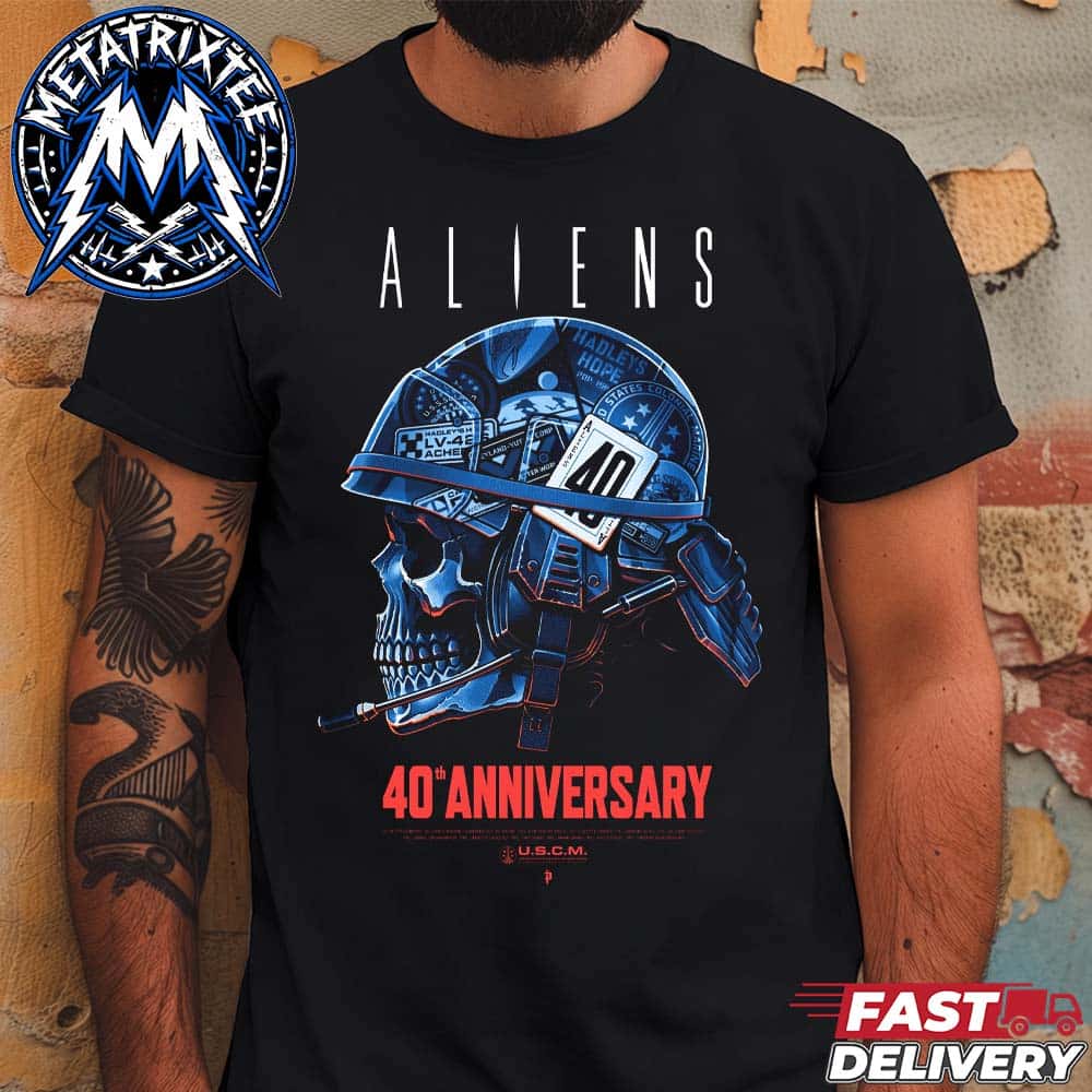 Aliens Film By James Cameron Celebrating 40th Anniversary On July 2026 Short Black T-Shirt Aliens Film By James Cameron Celebrating 40th Anniversary On July 2026 Short Black T-Shirt