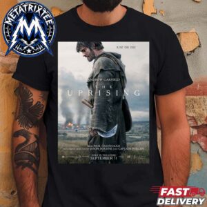 Andrew Garfield Poster For Film The Uprising Theatrical Release On September 11 2026 Short Black T-Shirt
