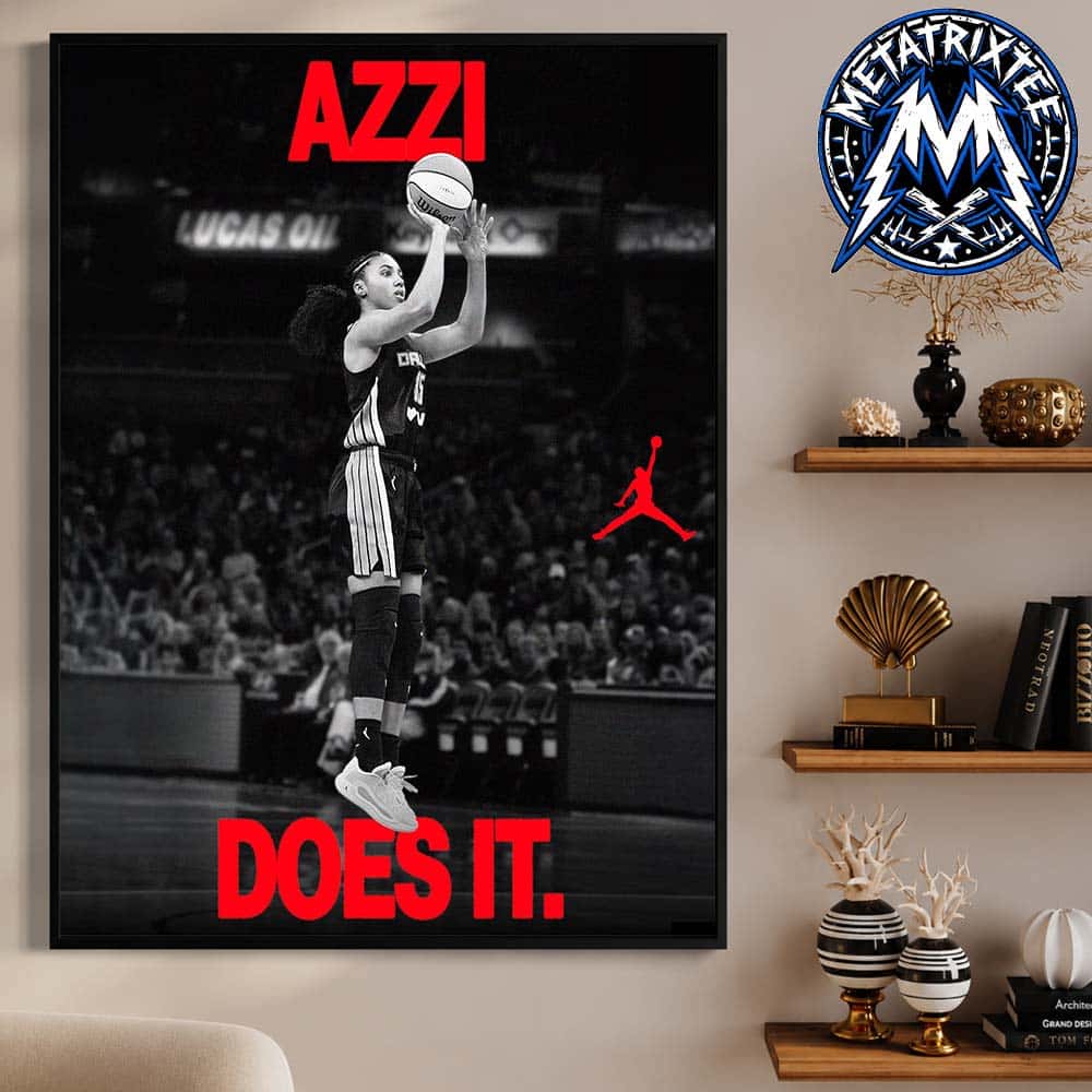 Azzi Does It x Jordan Brand Azzi Fudd Team Dallas Wings Winning The WNBA 3-Point Contest Durable Poster Canvas Azzi Does It x Jordan Brand Azzi Fudd Team Dallas Wings Winning The WNBA 3-Point Contest Durable Poster Canvas