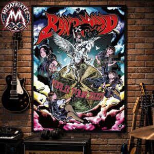 Band-Maid World Tour 2026 Poster Comic Artwork By SHUN SUZUKI And YOKUN High-Quality Poster Canvas