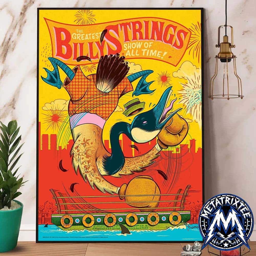 Billy Strings Tour Night 1 Poster Show By Your Cinema At The Agganis Arena In Boston MA On July 21 2026 Premium Poster Canvas Billy Strings Tour Night 1 Poster Show By Your Cinema At The Agganis Arena In Boston MA On July 21 2026 Premium Poster Canvas