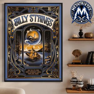 Billy Strings Two-Night Poster By Abigial Salvesen At The Cross Insurance Arena In Portland Maine on July 24 And July 25 2026 Premium Poster Canvas