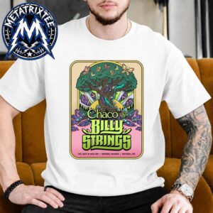Billy Strings Two-Night Stand Poster At The Bethel Woods Center For The Arts In Bethel NY On July 31 And August 1 2026 White Short T-Shirt