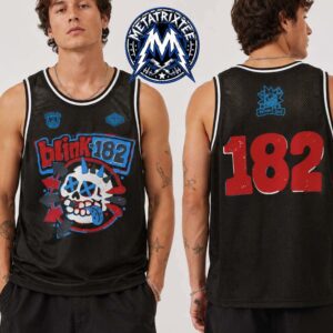 Blink-182 Graphic Skull Mesh Basketball Jersey