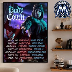 Body Count Upcoming Concerts Dates List Begin On August 6 In Jaromer To October 4 In Sacramento 2026 Durable Poster Canvas