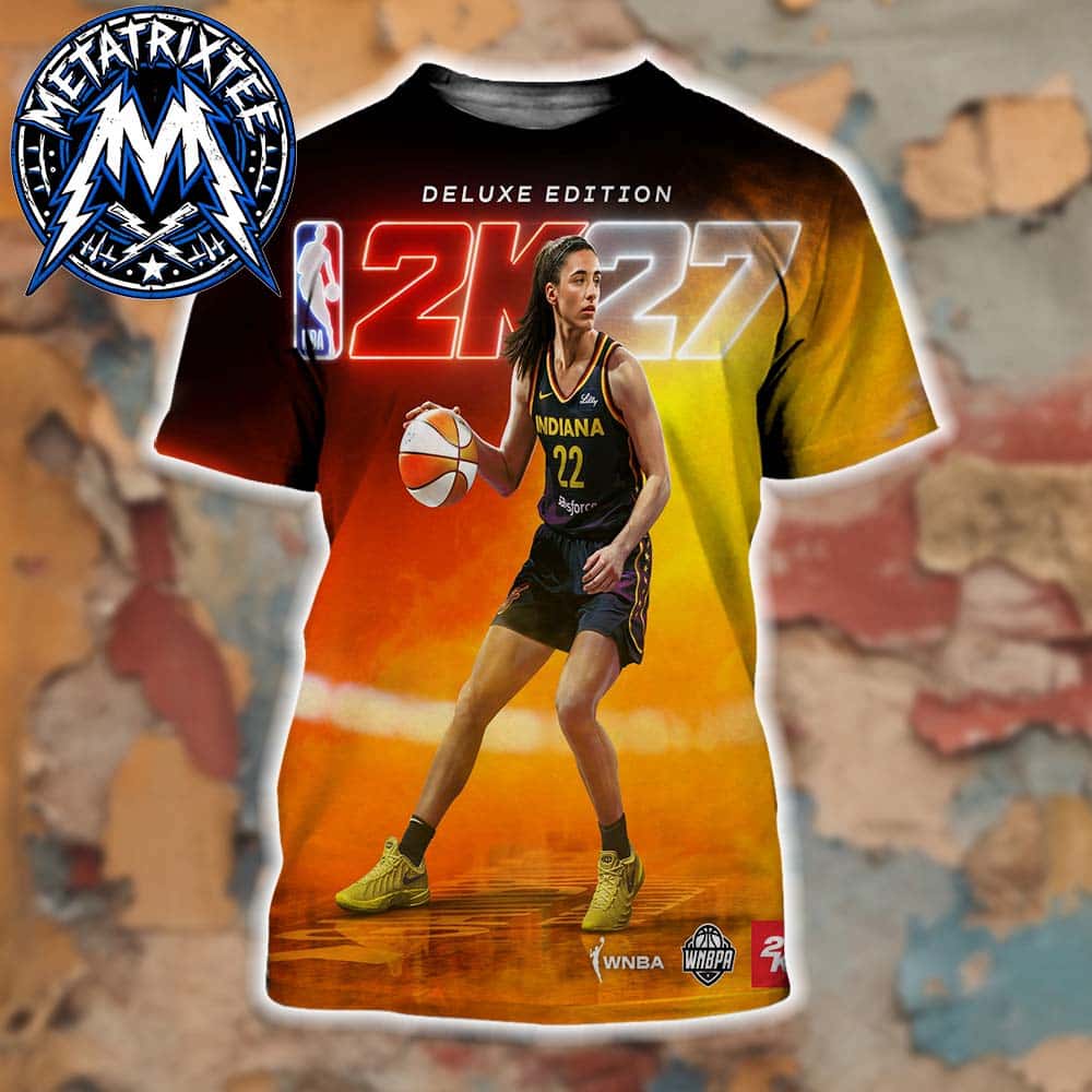 Caitlin Clark Team Indiana Fever NBA 2K27 Deluxe Edition Cover Athlete All Over Print Shirt Caitlin Clark Team Indiana Fever NBA 2K27 Deluxe Edition Cover Athlete All Over Print Shirt