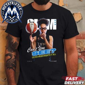 Can’t You See Olivia Miles Tee SLAM 263 Team Minnesota Lynx WNBA Black Unisex T-Shirt