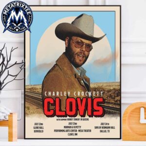 Charley Crockett 2026 Clovis Show Poster At The Mesa Theater At The Norman And Vi Petty Performing Arts Center On July 23 2026 High-Quality Poster Canvas