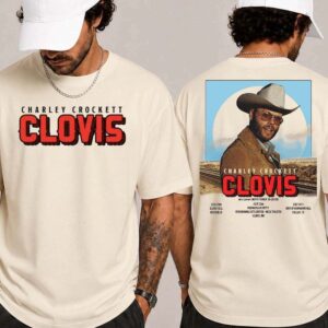 Charley Crockett 2026 Clovis Show Poster At The Mesa Theater At The Norman And Vi Petty Performing Arts Center On July 23 2026 Two Sided Print T-Shirt