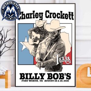 Charley Crockett Two-Night Stand Poster Concert In Fort Worth Texas On August 28 And 29 2026 Professional Poster Canvas