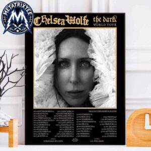 Chelsea Wolfe The Dark  World Tour 2026 Cities List Start Sep 16 To Dec 5 2026 Poster Canvas