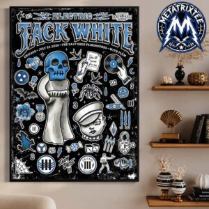Chicago Night Two Poster Show For Jack White Live Tour 2026 At The Salt Shed Outdoors In IL On July 24 Gallery-Style Poster Canvas