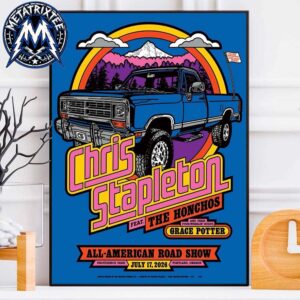 Chris Stapleton Main Poster Show All-American Road Show At Providence Park In Portland Oregon On July 17 2026 Gallery-Style Poster Canvas