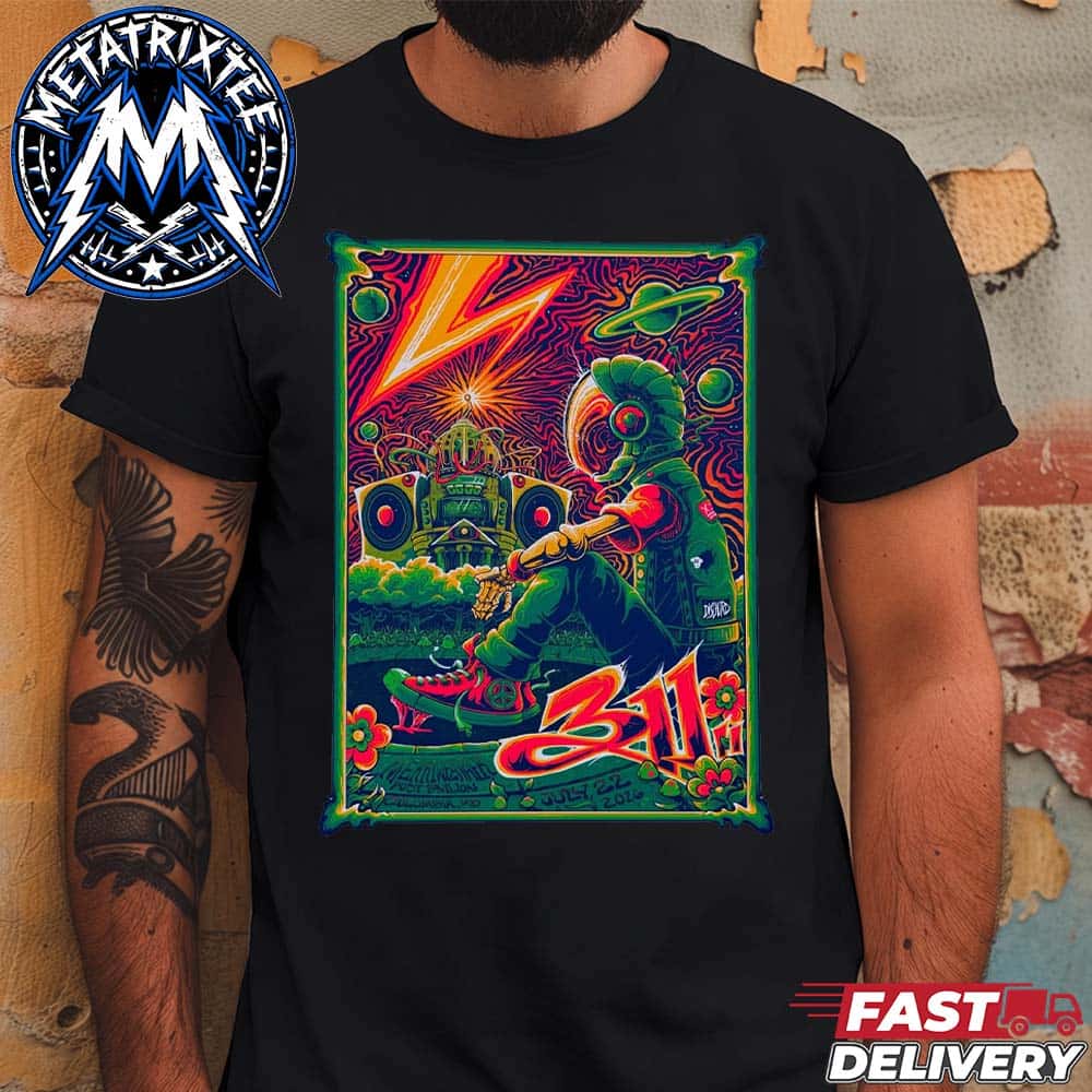 Columbia MD 2026 Poster Show For 311 At The Merriweather Post Pavilion On July 22 Short T-Shirt Columbia MD 2026 Poster Show For 311 At The Merriweather Post Pavilion On July 22 Short T-Shirt