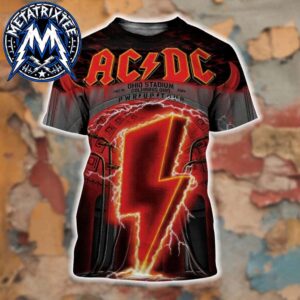 Columbus PWR UP Tour 2026 Concert Poster For ACDC In Ohio At Ohio Stadium On July 15 2026 All Over Print Shirt