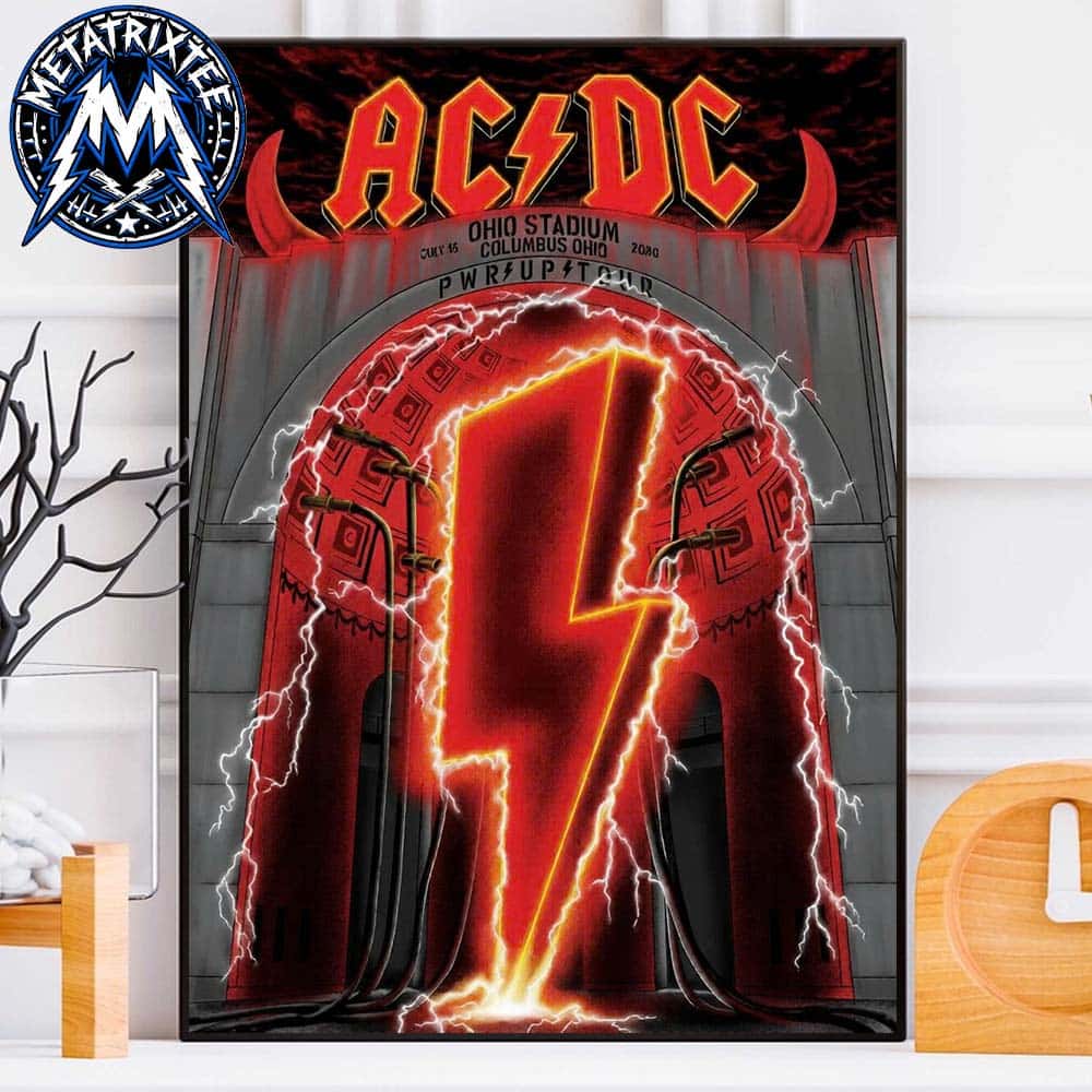 Columbus PWR UP Tour 2026 Concert Poster For ACDC In Ohio At Ohio Stadium On July 15 2026 High-Quality Poster Canvas Columbus PWR UP Tour 2026 Concert Poster For ACDC In Ohio At Ohio Stadium On July 15 2026 High-Quality Poster Canvas