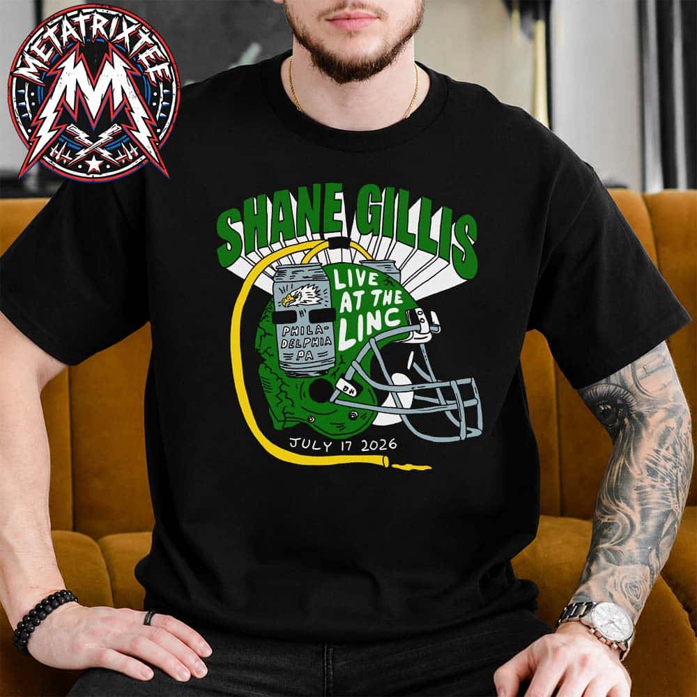 Comedian Shane Gillis Merch Tee Helmet For July 17 2026 At Philadelphia’s Lincoln Financial Field In Philadelphia Black T-Shirt Comedian Shane Gillis Merch Tee Helmet For July 17 2026 At Philadelphia’s Lincoln Financial Field In Philadelphia Black T-Shirt
