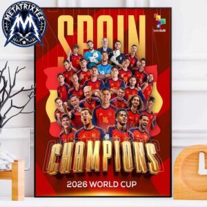 Congrats 2026 FIFA World Cup Champions Spain National Football Team Campeones Premium Poster Canvas