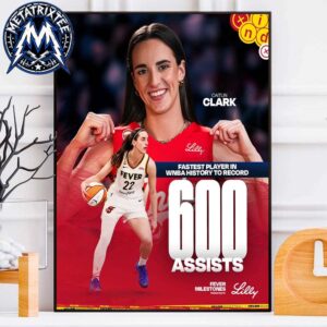 Congrats Caitlin Clark To The Fastest Player WNBA History Reach 600 Assists In Only 72 Games High-Quality Poster Canvas