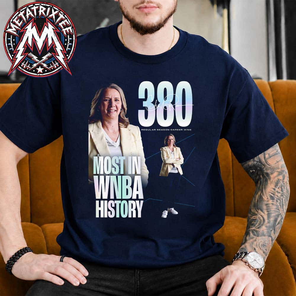 Congrats Cheryl Reeve Minnesota Lynx To The 380 Regular Season Career Wins Most In WNBA History Navy T-Shirt Congrats Cheryl Reeve Minnesota Lynx To The 380 Regular Season Career Wins Most In WNBA History Navy T-Shirt