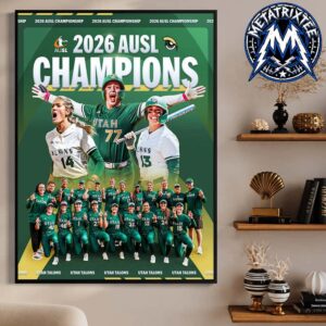 Congrats Utah Talons Defeated Chicago Bandits Named To Champions Of AUSL Championship 2026 Premium Poster Canvas