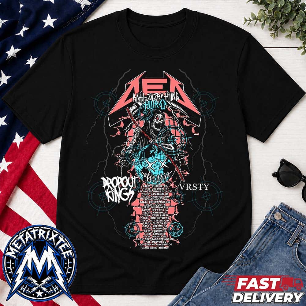 DED Anti-Everything Tour 2026 Cities List In US On July and August 2026 Start In Phoenix AZ To Grand Junction CO Short Black T-Shirt DED Anti-Everything Tour 2026 Cities List In US On July and August 2026 Start In Phoenix AZ To Grand Junction CO Short Black T-Shirt