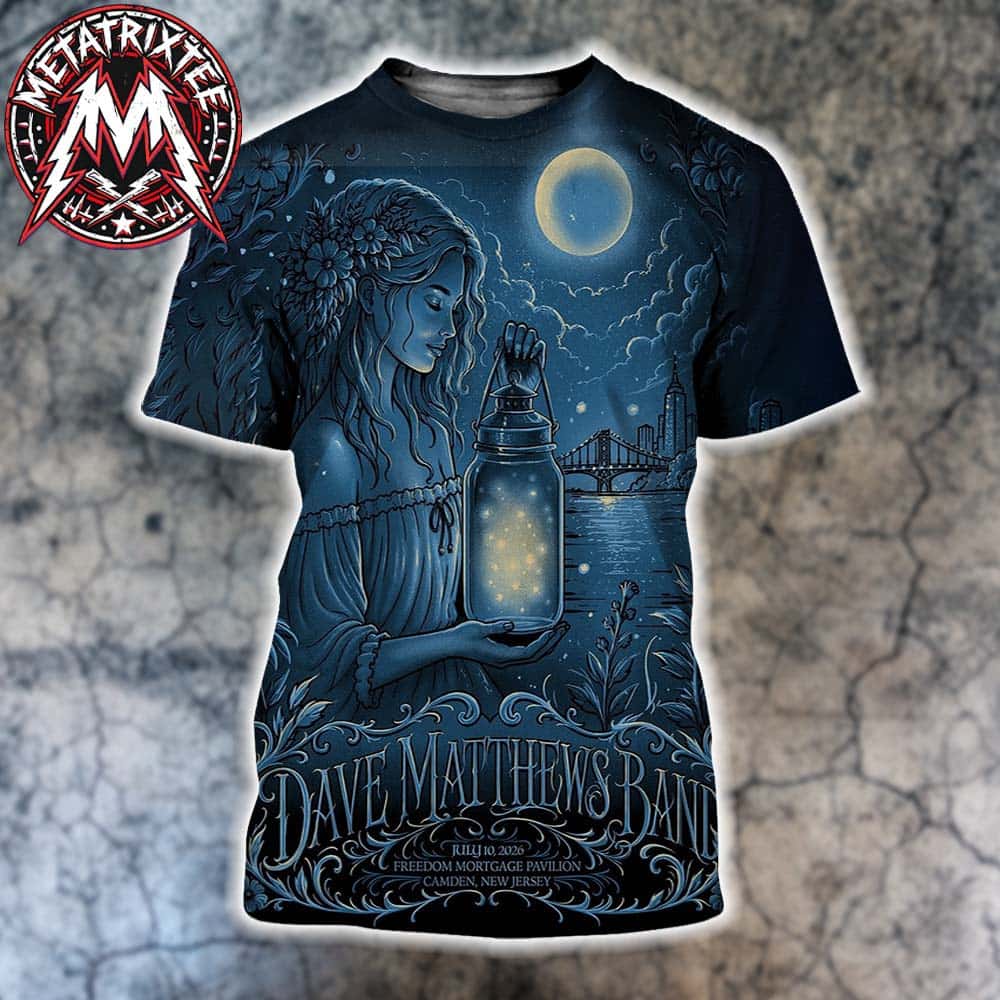 Dave Matthews Band Poster Concert At Freedom Mortgage Pavilion In Camden In NJ On July 10 2026 All Over Print Shirt Dave Matthews Band Poster Concert At Freedom Mortgage Pavilion In Camden In NJ On July 10 2026 All Over Print Shirt