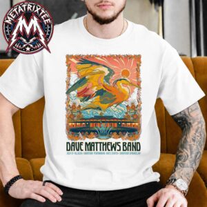 Dave Matthews Band Two-Night Poster For Albany Med Health System at SPAC In Saratoga Springs NY On July 17 And 18 2026 Short White T-Shirt