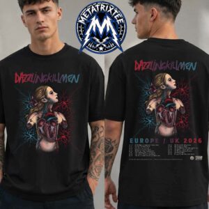 Dazzling Killmen Cities List For European And UK Tour 2026 Start On October 2 In Bologna To October 17 In Ljubljana Two Sided Print T-Shirt