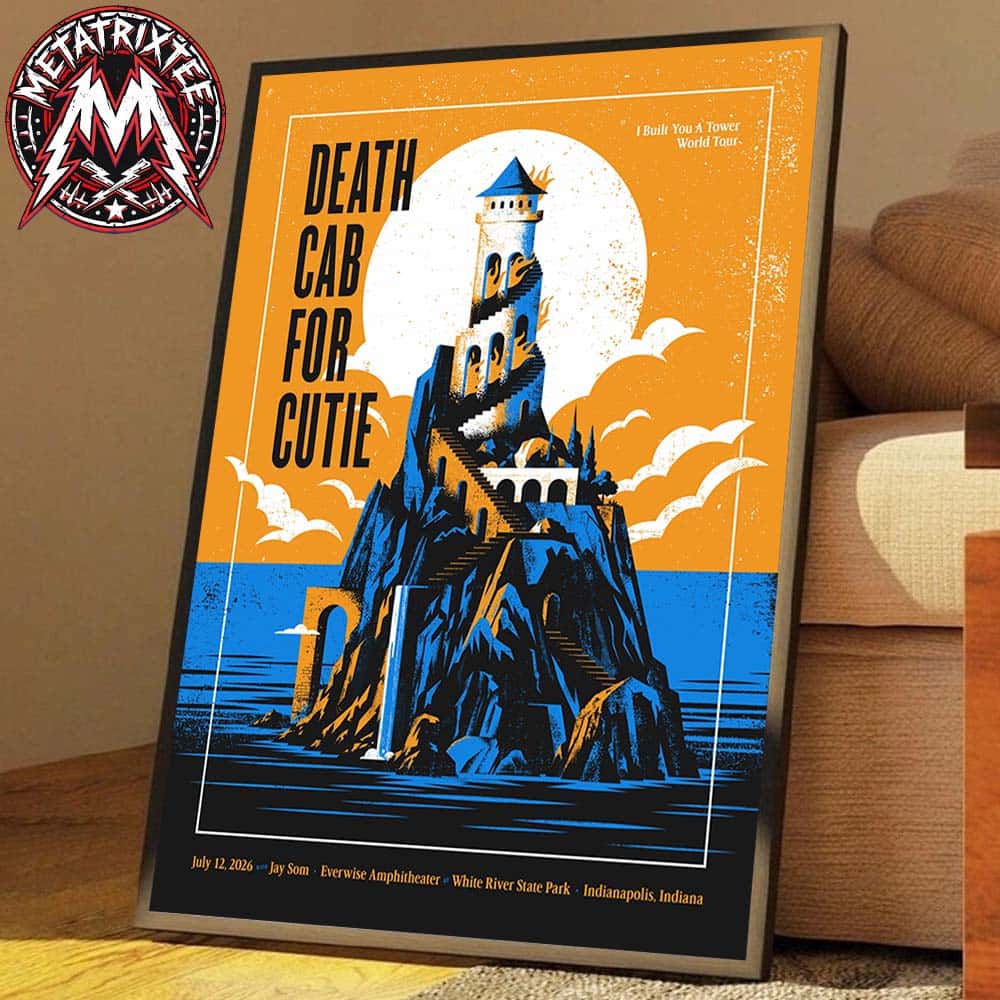 Death Cab For Cutie Poster Concert At Everwise Amphitheater At White River State Park In Indianapolis On July 12 2026 Poster Canvas Death Cab For Cutie Poster Concert At Everwise Amphitheater At White River State Park In Indianapolis On July 12 2026 Poster Canvas