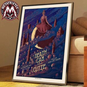 Death Cab For Cutie Poster Concert At Miller High Life Theatre In Milwaukee WI July 11th 2026 High-Quality Poster Canvas