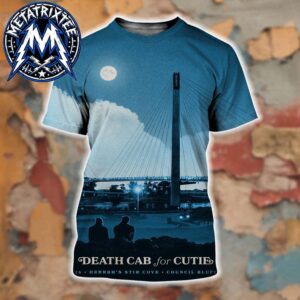 Death Cab for Cutie Official Poster Concert At Harrahs Stir Cove In Council Bluffs Iowa On July 26 2026 All Over Print Shirt