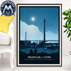 Death Cab for Cutie Official Poster Concert At Harrahs Stir Cove In Council Bluffs Iowa On July 26 2026 Premium Poster Canvas