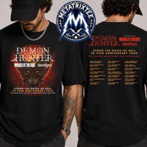 Demon Hunter Storm The Gates Of Hell 20th Anniversary Tour Tee 2026 Two Sided Print T-Shirt
