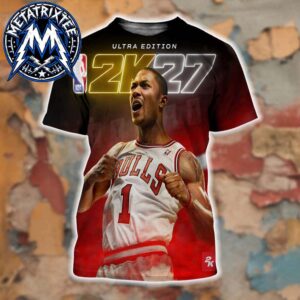 Derrick Rose From Team Memphis Tigers NBA 2K27 Ultra Edition Cover Athlete All Over Print Shirt