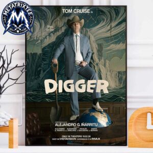 Digger Movie Official Poster for Alejandro G Inarritu Only In Theaters October 2nd 2026 High-Quality Poster Canvas