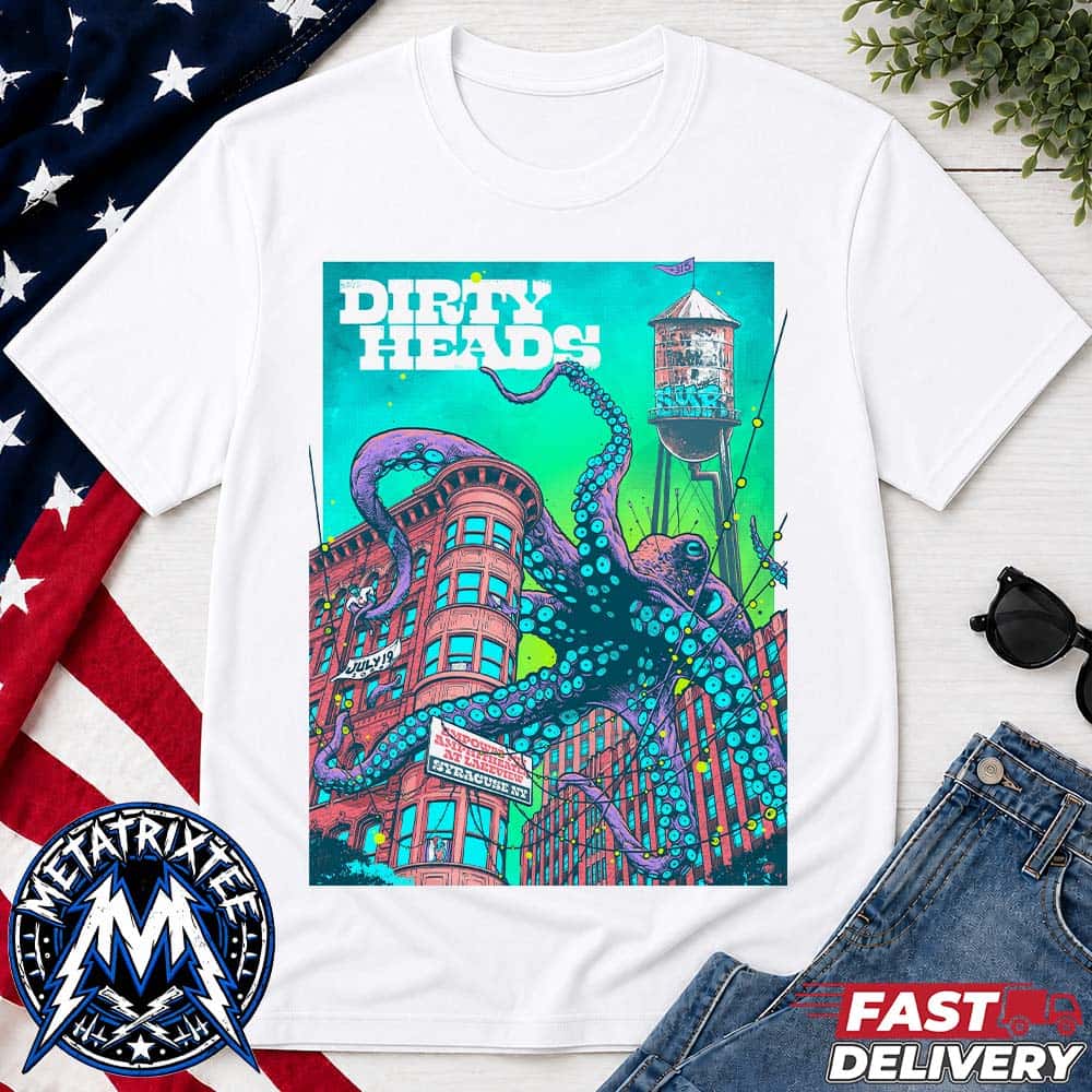 Dirty Heads At Ocean Alley And Rome 2026 Poster Show At The Empower Federal Credit Union Amphitheater At Lakeview In Syracuse, New York On July 19 2026 Vintage T-Shirt Dirty Heads At Ocean Alley And Rome 2026 Poster Show At The Empower Federal Credit Union Amphitheater At Lakeview In Syracuse, New York On July 19 2026 Vintage T-Shirt