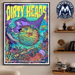 Dirty Heads Holmdel Concert Poster At The PNC Bank Arts Center In New Jersey On July 23 2026 High-Quality Poster Canvas