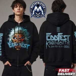 EddFest Hoodie For Iron Maiden 2026 Run For Your Lives Tour In England On July 10th And 11th 2026 Black Zip Hoodie T-Shirt
