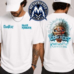 EddFest Knebworth White Tee For Iron Maiden 2026 Run For Your Lives Tour In England On July 10th And 11th 2026 White T-Shirt