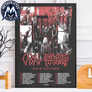 Employed to Serve and CABAL 2026 Cities List For UK And European Tour Start November 11th To December 5th 2026 Professional Poster Canvas