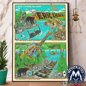 Eric Church Nevada 2026 Full Show Poster For Lake Tahoe Amphitheatre On July 15th And 16th At Caesars Republic In Stateline Professional Poster Canvas