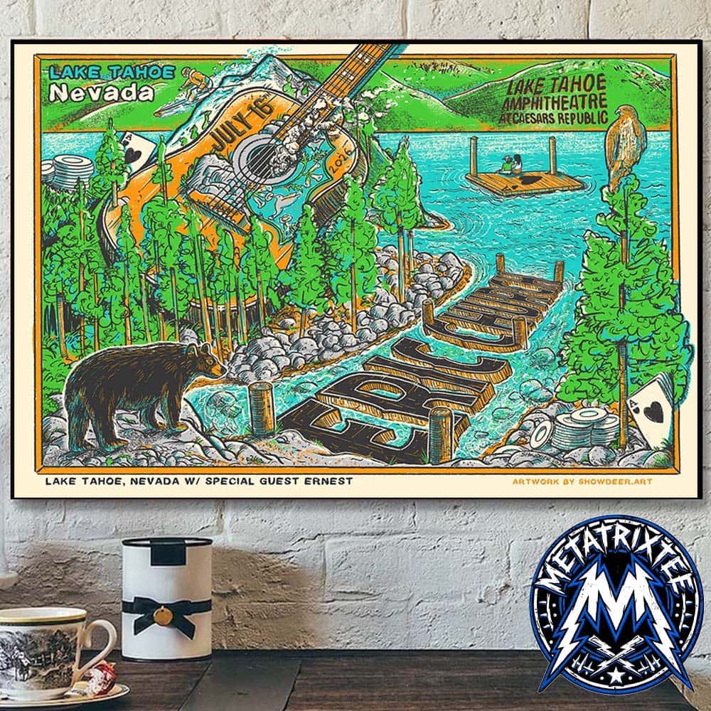 Eric Church Stateline NV Night 2 Poster For Lake Tahoe Amphitheatre 2026 At Caesars Republic On July 16 2026 Durable Poster Canvas Eric Church Stateline NV Night 2 Poster For Lake Tahoe Amphitheatre 2026 At Caesars Republic On July 16 2026 Durable Poster Canvas