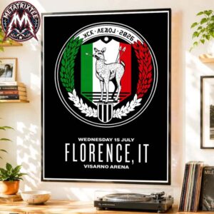 Florence Italy My Chemical Romance Show Poster Long Live The Black Parade Tour At The Visarno Arena On Wednesday July 15 2026 Poster Canvas